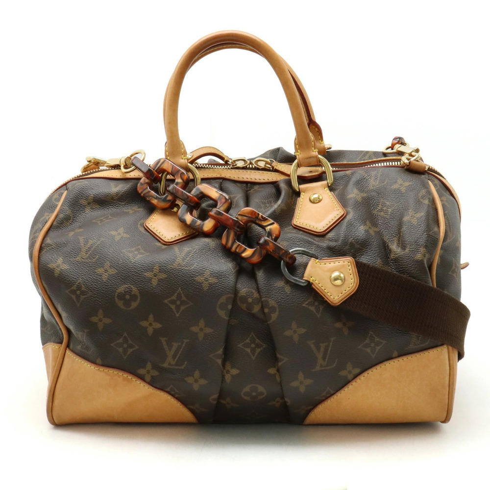 LOUIS VUITTON Monogram Steven Handbag Boston Bag Shoulder